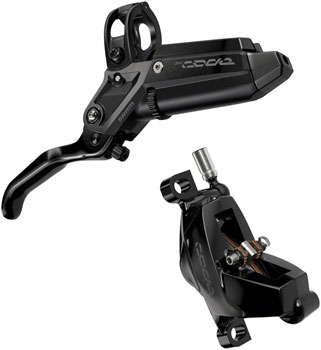 SRAM Code Silver Stealth Disc Brake and Lever - Front, Post Mount, 4-Piston, Aluminum Lever, SS Hardware, Black, C1 Black EA Disc Brake & Lever