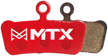 MTX Braking MTX Red Label RACE Disc Brake Pads - Ceramic/Kevlar Compound, SRAM G2 / Guide / Level 4P / Trail, 4-Piston, Single Set PAA Disc Brake Pad