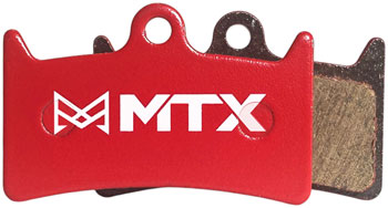 MTX Braking MTX Red Label RACE Disc Brake Pads - Ceramic/Kevlar Compound, Hope Tech 3 and Tech 4 V4, 4-Piston, Single Set PAA Disc Brake Pad