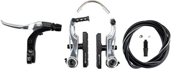 Promax P-1/Click V-Point Linear Pull Brake Kit - 85mm, Silver KIT Linear Pull Brake Set