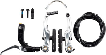Promax P-1/Click V-Point Linear Pull Brake Kit - 108mm, Silver KIT Linear Pull Brake Set