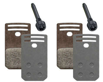 Magura MDP 13 Silver Disc Brake Pad - Organic Compound, For Gustav/Clara, Includes 4 Brake Pads and 2 Screws SET Disc Brake Pad