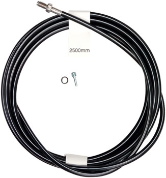 Magura Hydraulic Brake Hose - 2500mm, Straight Line Fitting, Black EA Disc Brake Hose Kit