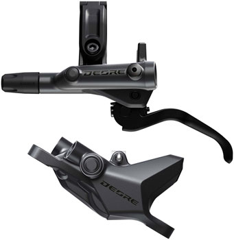 Shimano Deore M6200 Disc Brake and Lever - Left/Front, Post Mount, 2-Piston Caliper, SM-BH90-SS Hose, Metal Pads, Gray/Black SET Disc Brake & Lever