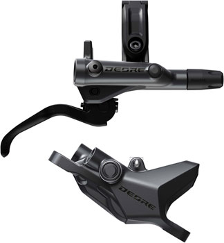 Shimano Deore M6200 Disc Brake and Lever - Right/Rear, Post Mount, 2-Piston Caliper, SM-BH90-SS Hose, Metal Pads, Gray/Black SET Disc Brake & Lever