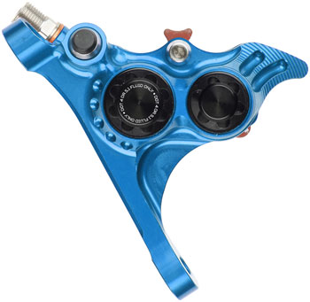Hope RX4+ SL Disc Brake Caliper - Front Flat Mount Direct, +20mm, DOT Type, Blue EA Disc Brake Calipers