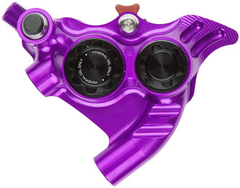 Hope RX4+ SL Disc Brake Caliper - Rear Flat Mount Direct, +20mm, Mineral Oil Type, Purple EA Disc Brake Calipers
