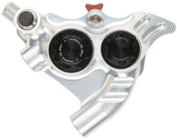 Hope RX4+ SL Disc Brake Caliper - Rear Flat Mount Direct, +20mm, Mineral Oil Type, Silver EA Disc Brake Calipers