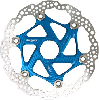 Hope MTB Floating Centre-Lock Disc Brake Rotor - 180mm, Center-Lock, Blue EA Disc Rotor