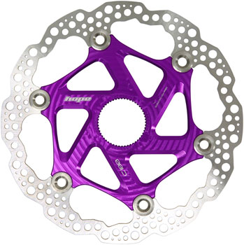 Hope MTB Floating Centre-Lock Disc Brake Rotor - 180mm, Center-Lock, Purple EA Disc Rotor