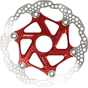 Hope MTB Floating Centre-Lock Disc Brake Rotor - 180mm, Center-Lock, Red EA Disc Rotor