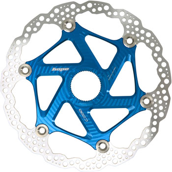 Hope MTB Floating Centre-Lock Disc Brake Rotor - 200mm, Center-Lock, Blue EA Disc Rotor