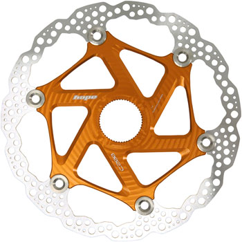 Hope MTB Floating Centre-Lock Disc Brake Rotor - 200mm, Center-Lock, Orange EA Disc Rotor