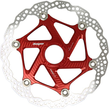 Hope MTB Floating Centre-Lock Disc Brake Rotor - 200mm, Center-Lock, Red EA Disc Rotor