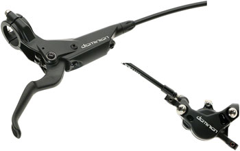 Hayes Dominion T2 Disc Brake and Lever - Front, Hydraulic, Post Mount, Black, Limited Edition Black KIT Disc Brake & Lever