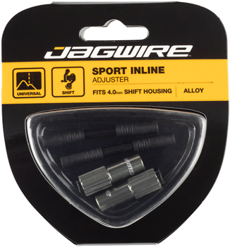 Jagwire Sport 4mm Mini Inline Cable Tension Adjusters Pair, Titanium PAA Other Cable and Housing Parts