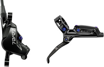 SRAM Level Ultimate Disc Brake and Lever - Rear, Hydraulic, Post Mount, Black with Rainbow Hardware, B1 Black with Rainbow Hardware EA Disc Brake & Lever