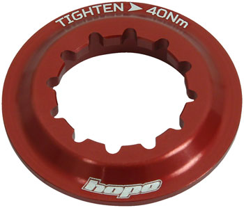 Hope Center Lock Disc Lockring - Red EA Disc Rotor Parts and Lockrings