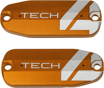 Hope Tech 4 Brake Lever Reservoir Lid - Orange, Pair EA Hydraulic Brake Lever Part