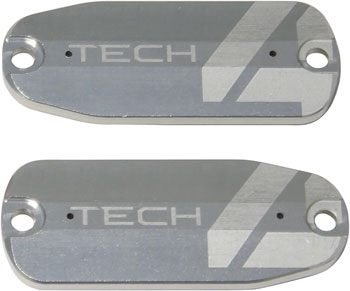 Hope Tech 4 Brake Lever Reservoir Lid - Silver, Pair EA Hydraulic Brake Lever Part
