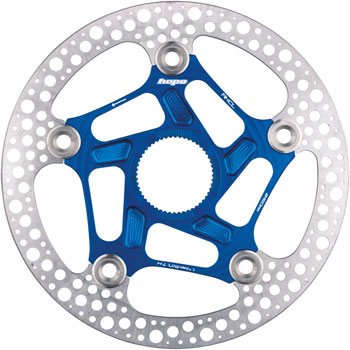Hope RX Disc Rotor - 160mm, Center-Lock, Blue EA Disc Rotor