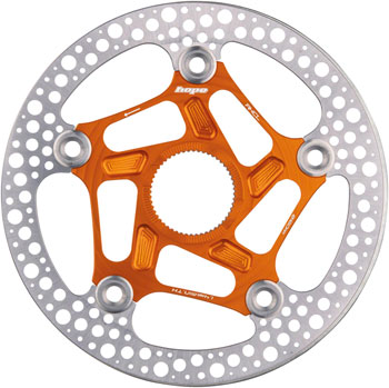 Hope RX Disc Rotor - 140mm, Center-Lock, Orange EA Disc Rotor