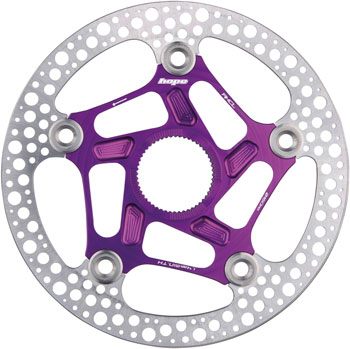 Hope RX Disc Rotor - 140mm, Center-Lock, Purple EA Disc Rotor