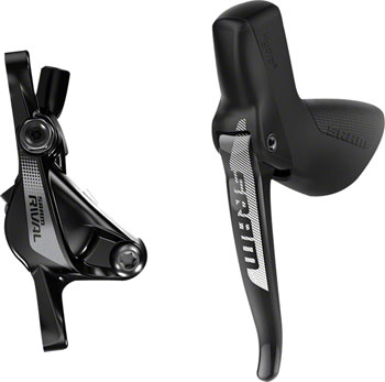 SRAM Rival 1 Disc Brake and Lever - Left/Front, Hydraulic, Post Mount, Black, A1 Black EA Disc Brake & Lever