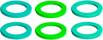 Magura 2-Piston Caliper Colored Cover Kit for one Caliper, Neon Green, Cyan, Mint KIT Disc Caliper Part