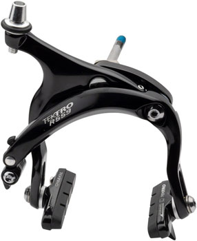 Tektro R559 Road Caliper Brake - Rear, Dual Pivot, Nutted Mounting Bolts, High Polish Black EA Road Caliper Brakes