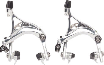 Tektro R539 Road Caliper Set Front & Rear Silver 47-57mm QR Silver SET Road Caliper Brakes