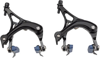 Velo Orange Grand Cru Long Reach Brake Set - Front and Rear, Dual Pivot, Black EA Road Caliper Brakes