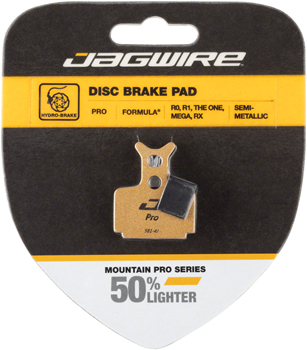 Jagwire Mountain Pro Alloy Backed Semi-Metallic Disc Brake Pads for Formula T1, R1, RX, MEGA, RO PAA Disc Brake Pad