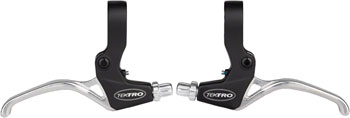 Tektro TS325 Linear Pull Brake Lever Set - Black/Silver Black EA Brake Lever, Flat Bar/BMX Pair