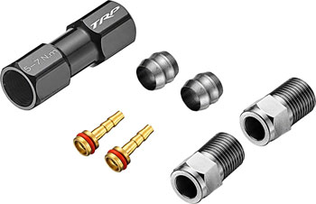 TRP TL1.3 Disc Brake Hose Coupler Kit - For 5.0mm Hose, Coupler, Compression Ferrules, Brass Inserts with O-Ring, and Hose Retainer EA