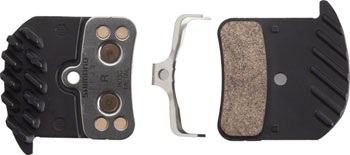 Shimano H03C-MF Disc Brake Pad and Spring - Metal Compound, Finned Aluminum Backplate, One Pair PAA Disc Brake Pad