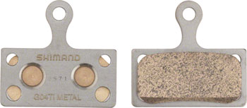 Shimano G04TI-MX Disc Brake Pads and Springs - Metal Compound, Titanium Back Plate, One Pair PAA Disc Brake Pad