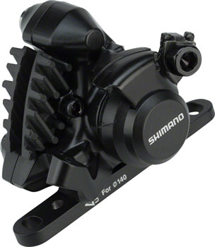 Shimano BR-RS305 Front Flat-Mount Disc Brake Caliper with Resin Pads with Fins and Adaptor for 140/160mm Rotor EA Disc Brake Calipers