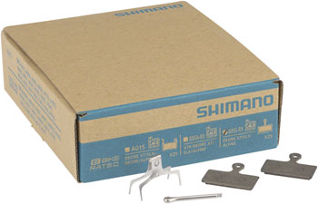 Shimano G05S-RX Disc Brake Pad and Spring - Resin Compound, Stainless Steel Back Plate, Box/25 pair BOX Disc Brake Pad