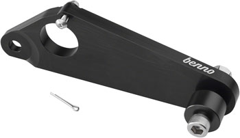 Benno Trailer Adapter QR Mount - Long, Fits Boost EVO 1,2,3,4, Black EA Cargo Bike Accessory