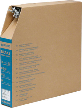 Shimano Stainless Road Brake Cable - 1.6 x 2050mm, Filebox of 100 BOX Brake Cables