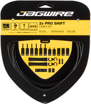 Jagwire Pro Shift Kit Road/Mountain SRAM/Shimano, Black EA Shift Cable and Housing Sets