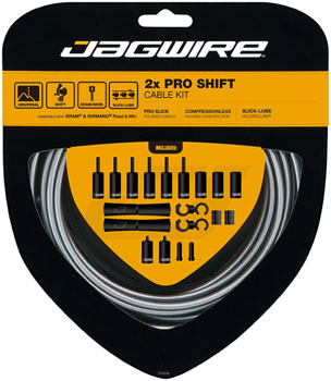 Jagwire Pro Shift Kit Road/Mountain SRAM/Shimano, Ice Gray Ice Gray EA Shift Cable and Housing Sets
