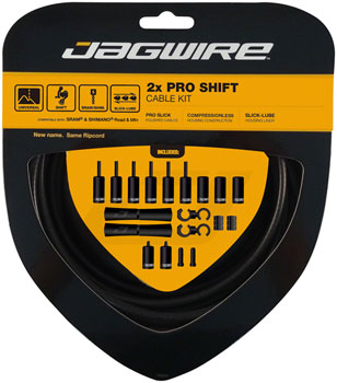 Jagwire Pro Shift Kit Road/Mountain SRAM/Shimano, Stealth Black Stealth Black EA Shift Cable and Housing Sets