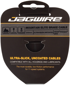 Jagwire Elite Ultra-Slick Brake Cable 1.5x2000mm Polished Slick Stainless SRAM/Shimano MTB EA Brake Cables