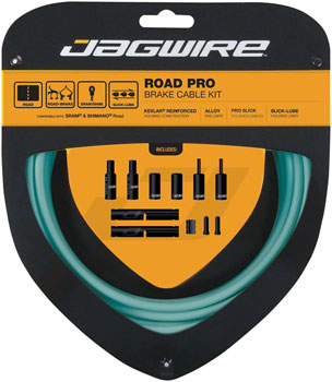 Jagwire Pro Brake Cable Kit Road SRAM/Shimano, Bianchi Celeste Bianchi Celeste EA Brake Cable and Housing Sets