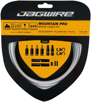 Jagwire Pro Brake Cable Kit Mountain SRAM/Shimano, White EA Brake Cable and Housing Sets