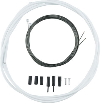 Shimano Road Optislick Derailleur Cable and Housing Set, White SET Shift Cable and Housing Sets
