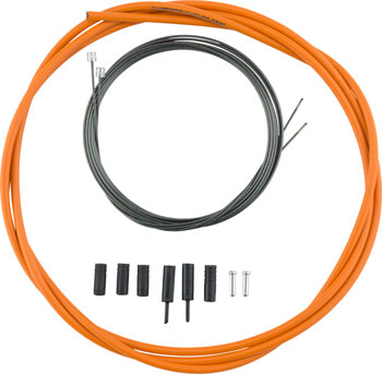 Shimano Road Optislick Derailleur Cable and Housing Set, Orange SET Shift Cable and Housing Sets
