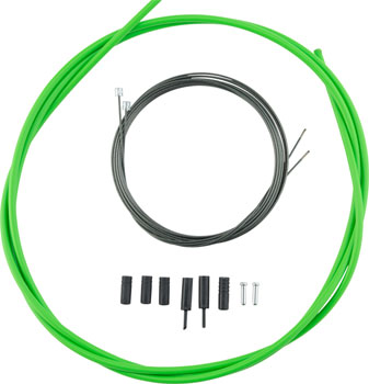 Shimano Road Optislick Derailleur Cable and Housing Set, Green SET Shift Cable and Housing Sets